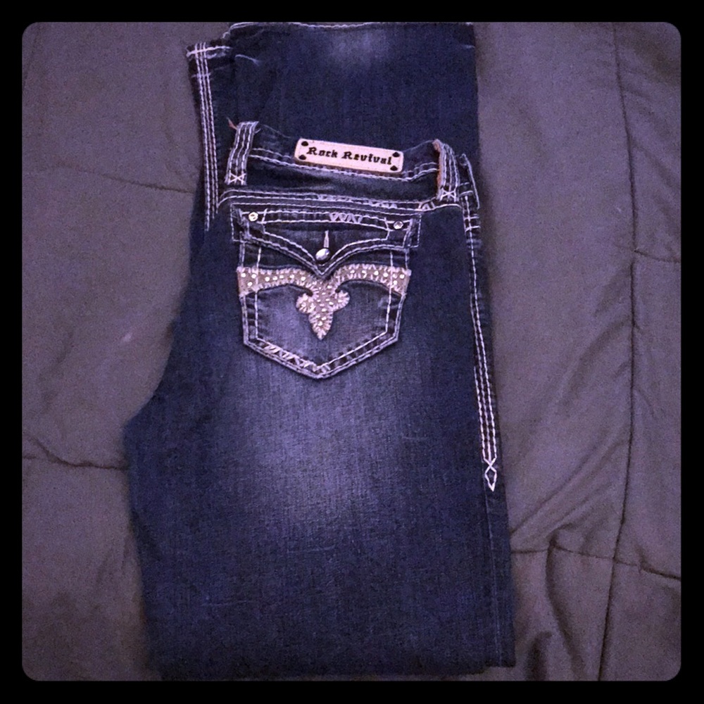 Rock Revival Jeans with silver accents